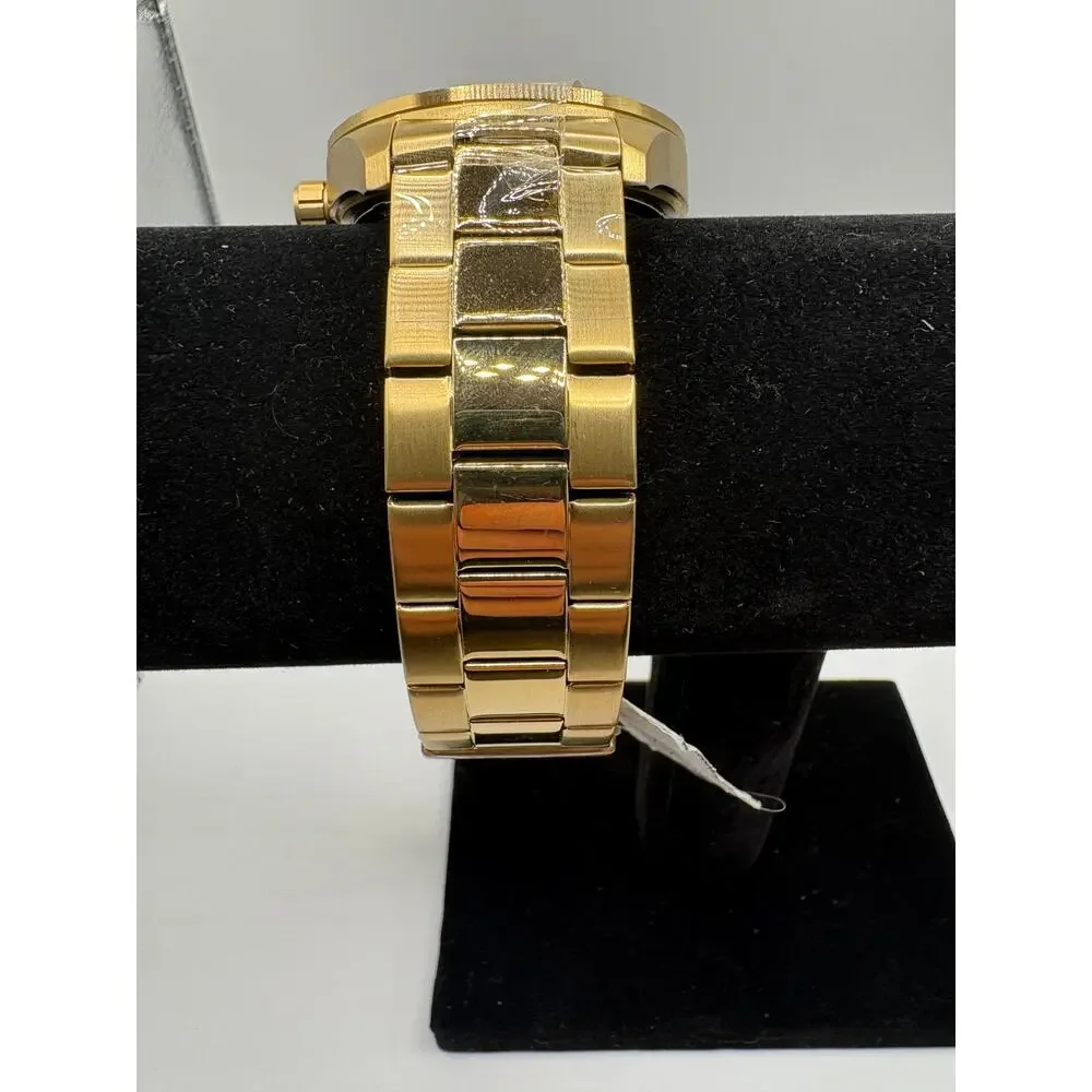 Guess Equity GW0703G2 Gold Tone Green Multifunction Men's Watch 44mm